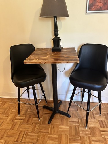 Bar stools table with unique - with,